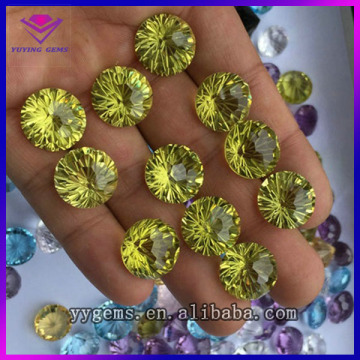 11mm 12mm jewelry accessories beads natural loose yellow semi gemstone quartz