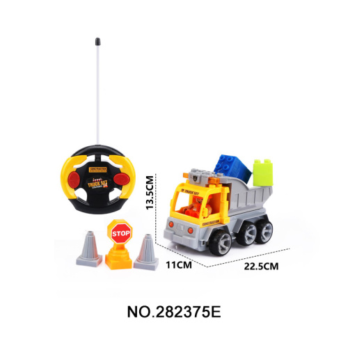 4 CH Assemble R / C Engineering Car Juguetes para niños pequeños