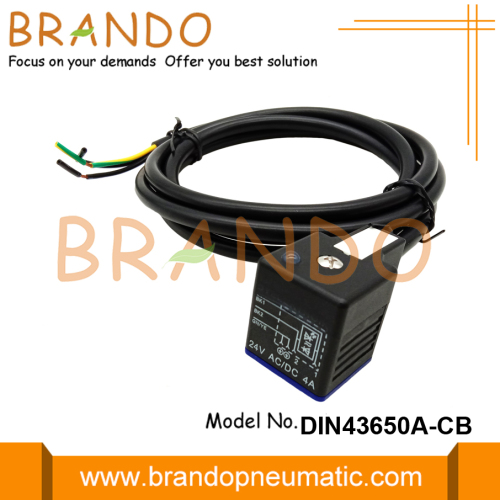 DIN43650A IP67 Đầu nối cuộn dây điện từ cáp IP67