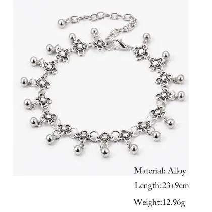 Wholesale Retro Silver Anklet Jewelry for 2024 Beach Vacations