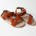 Genuine Leather Triangle Girl Kids Summer Sandals