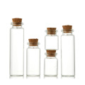 Mini botellas de vidrio mini transparentes de 30 ml con tapones de corcho