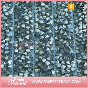 Factory wholesales cheap price flatback hotfix resin strass rhinestone mesh sheet