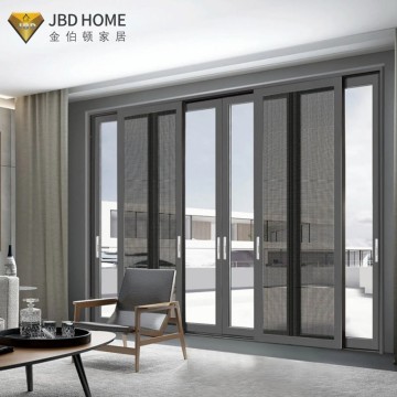 Aluminiozko beira patioa Kanpoko lorategia ate irristakorrak