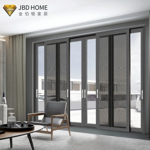 Aluminiozko beira patioa Kanpoko lorategia ate irristakorrak