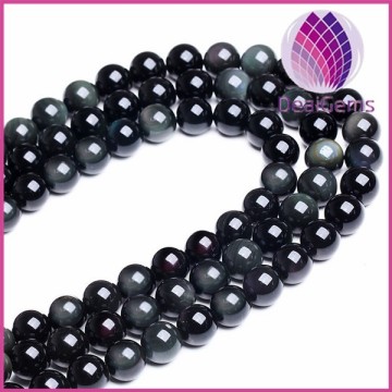 Natural AA Grade 10mm Rainbow Obsidian Round Beads