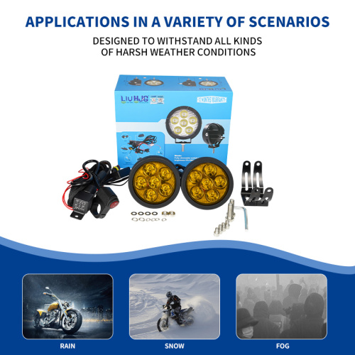 LIUHJG 6LED 4 Inch Off-Road Motorcycle Spotlight