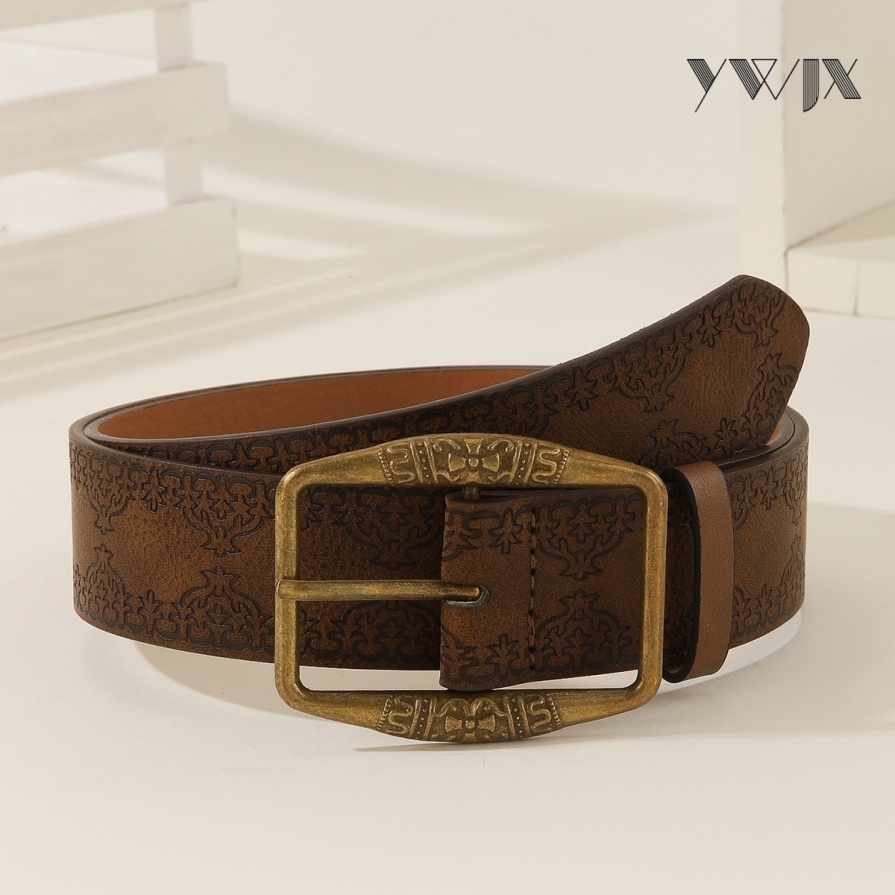 Retro Cowboy Brown Alloy Women's Belt