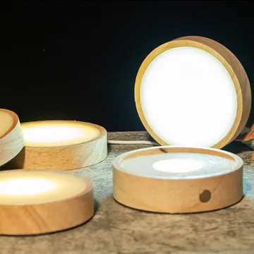 USB Wooden LED Light Base for DIY Bottle Display