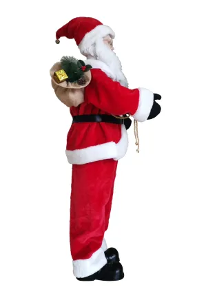 Plastic Retro Standing Santa Claus with Bendable Arms
