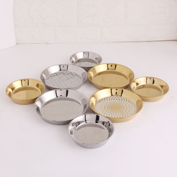 Nordic Style Ceramic Silver Golden Luxury Dinnerware Sets for Events and Pastry