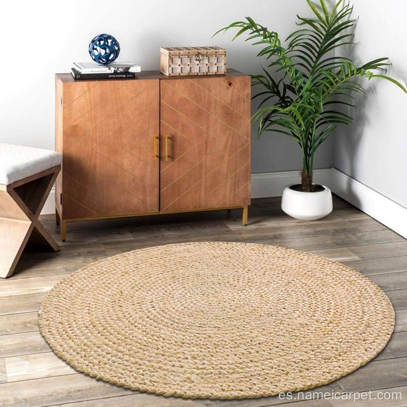 Alfombras de yute hechas a mano de la India alfombra redonda