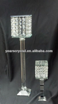 New! Tall crystal candle holder with flower stand