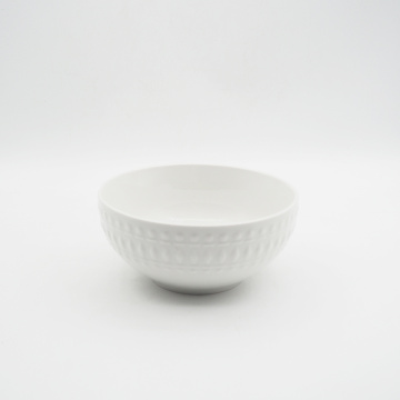 Crosshy White -geprägter Keramik -Geschirr Sets Tabelle Geschirr