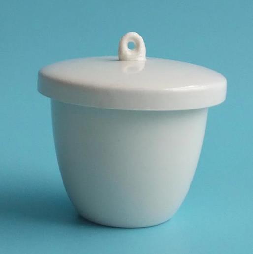 Low Form Glazed Porcelain Crucibles with Lid 15ml