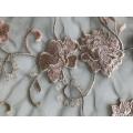 Floral Mesh Embroidery Scallop edge Fabric