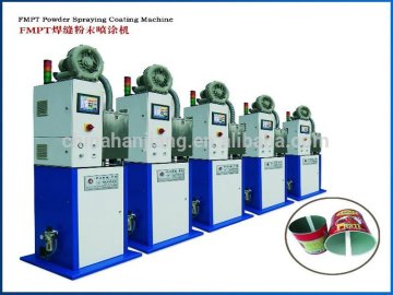 Powder spraying coating machine for can making