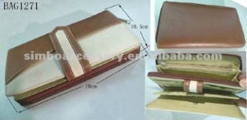 fashion pu/pvc/genuine leather men's and ladies's wallet purse bag