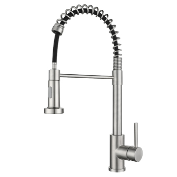 Stainless Steel Kitchen Faucet with 360 Rotation and Pull Down Sprayer
