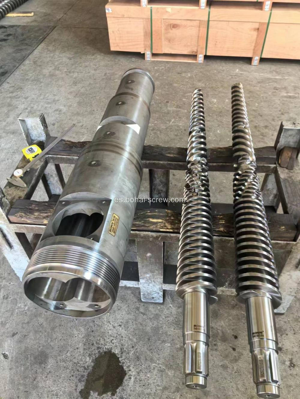 Tornillo gemelo de plástico extruster cónico en venta