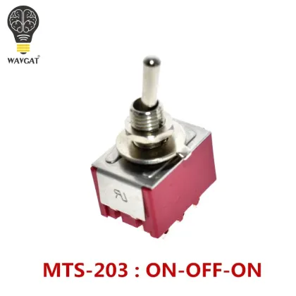 ON-OFF-ON 3 6 9 Pin Position Mini Latching Toggle Switch - MTS-103/MTS-203/MTS-303 (6A/3A)