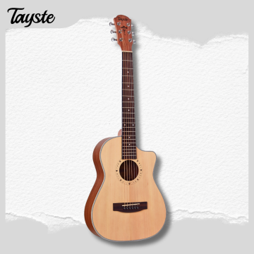 Wooden mini travel acoustic guitar