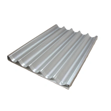 China Aluminum Perforated Sheet Pan Bread Baking Pan Baguette Perforated Tray Loaf Pan Manufacturer And Supplier