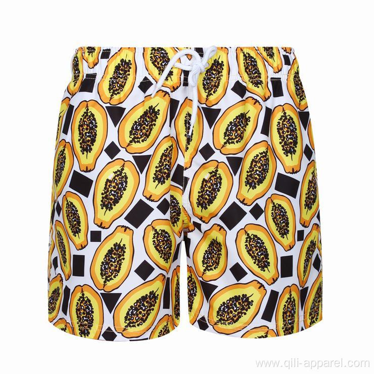 Fruit pattern shorts men swimwear personalised swim trunks