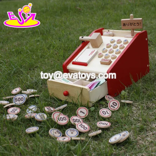 wooden toy cash register W10A052