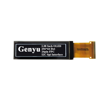 2.08 Inch SH1122G OLED Display 256x64 Resolution I2C/SPI Interface White Monochrome Screen