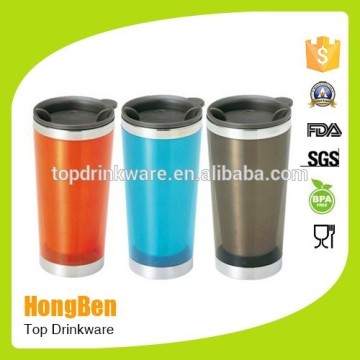 drinking mug coffee stainless steel coloured glass tumbler