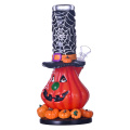 9,4 pouces, bang de bécher en verre de citrouille coloré, homme de citrouille mignon Halloween, pipe d'eau en verre borosilicate avec bol de 14 mm