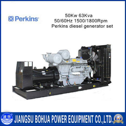 63kVA 1500/1800 tr/mn groupe électrogène Diesel avec moteur Perkins