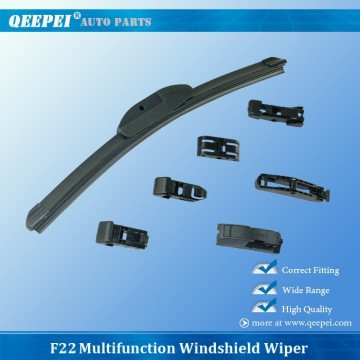 Silicone Rubber Windshield Wiper Blade With 6 Adaptors Multifunction Frameless Wiper Blade