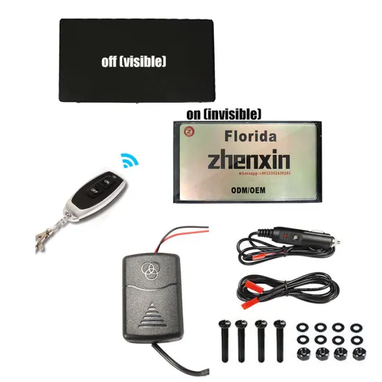 Wholesale Black License Plate Holder with Remote Control