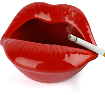 Bersedia untuk menghantar asbak rokok seramik kreatif murah dengan gaya bibir