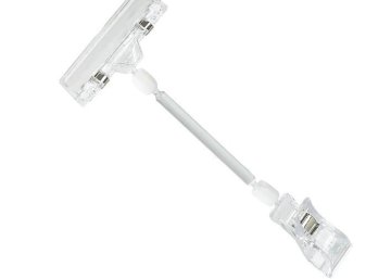 Pop Hanging Retail Sign Holders For Clothing Racks, Shelving, Hang Rail With Clamps 31279