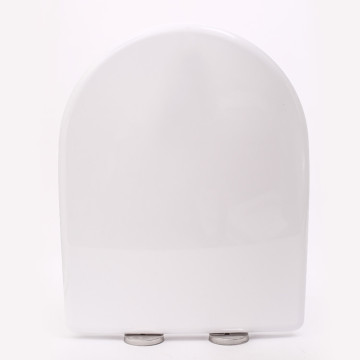 White Plastic Hygienic Durable Toilet Seat WC Cover