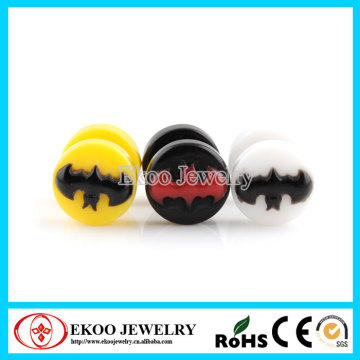 Acrylic Batman Fake Ear Plug Batman Piercing