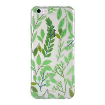 New arrival Slim Green Leaf back cover phone case for iphone6 plus