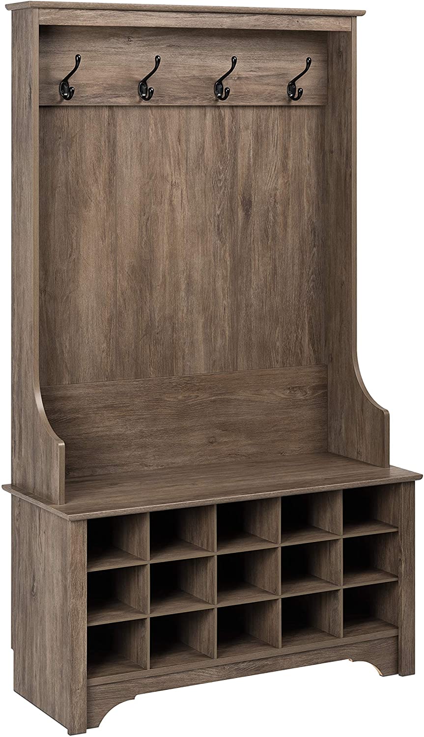 Dark Wood Shoe Cabinet
