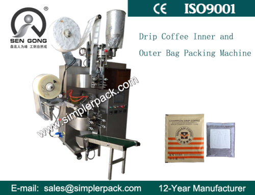 Arabica Drip Coffee Bag Packing Machine with Outer Envelop