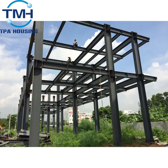 building steel frame two story steel structure warehouse