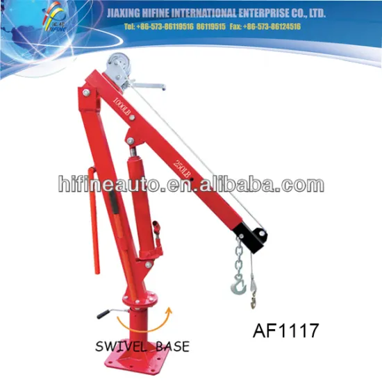 1000LBS Swivelling base Pickup truck crane with cable winch