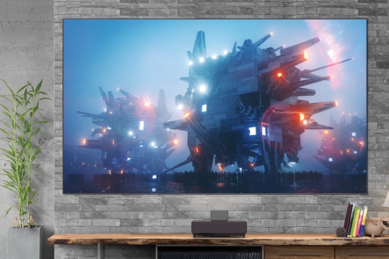 Ambient Light 120" 8K fixed frame projector screen