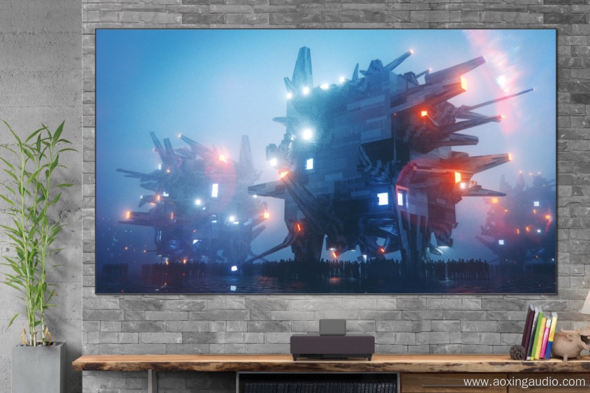 Ambient Light 120" 8K fixed frame projector screen