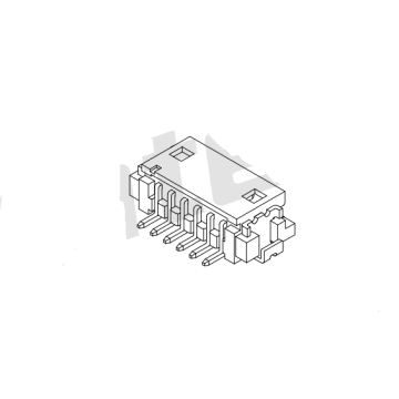 1.25mm Pitch 90 ° SMT Baris Tunggal Wafer AW1252R-S-XP