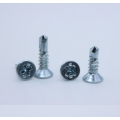 White Blue Zinc Steel Countersunk Head Phillips tek