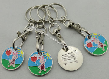 Pig Logo Trolley Coins, Shopping Trolley Coin Lock For Supper Market, Store, Collection