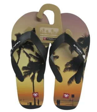 Fahion Beach PE Flip Flops Rubber Slipper For Men